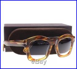 Tom Ford Greta TF 431 41W Light Havana Brown Blue Designer Women Sunglasses NEW