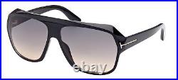 Tom Ford HAWKINGS-02 FT 0908 BLACK/SMOKE SHADED 62/13/135 men Sunglasses