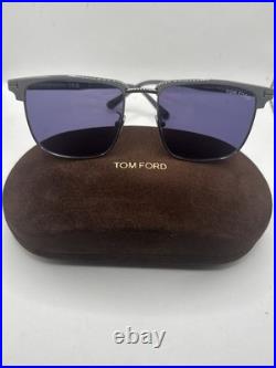 Tom Ford HUDSON 02 FT0997 H 51V Dark Ruthenium-Mastic/Blue Sunglasses