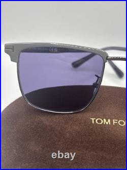 Tom Ford HUDSON 02 FT0997 H 51V Dark Ruthenium-Mastic/Blue Sunglasses