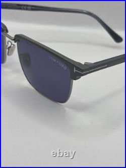 Tom Ford HUDSON 02 FT0997 H 51V Dark Ruthenium-Mastic/Blue Sunglasses