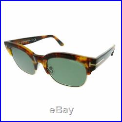 Tom Ford Harry TF 597 55N Yellow Havana Gold Plastic Sunglasses Green Lens