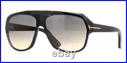Tom Ford Hawkings-02 TF908 01B Black Aviator Plastic Sunglasses Frame 62-13-135