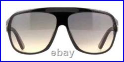 Tom Ford Hawkings-02 TF908 01B Black Aviator Plastic Sunglasses Frame 62-13-135