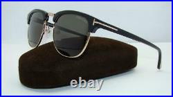 Tom Ford Henry 0248 05N Black & Gold Sunglasses Sonnenbrille Green Lens Size 51