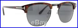 Tom Ford Henry TF 248 52A 53mm Havana Brown/Gray Browline Vintage Sunglasses