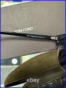 Tom Ford Henry TF248 05N 51-20-145 Black Half-Rim Sunglasses GREAT CONDITION