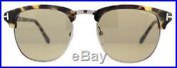 Tom Ford Henry TF248 55J Silver/Light Havana Men's Clubmaster Sunglasses