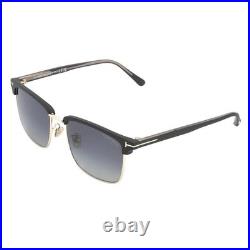 Tom Ford Hudson Polarized Smoke Gradient Square Men's Sunglasses FT0997-H 02D 55