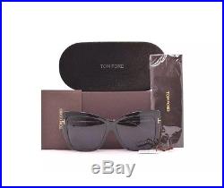 Tom Ford IRINA TF390 03D Polarized Black Gold Sunglasses 59mm NEW ITALY withCase