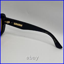 Tom Ford Icon Collection Sunglasses TF1330 01E Black Frame Yellow Lens Authentic