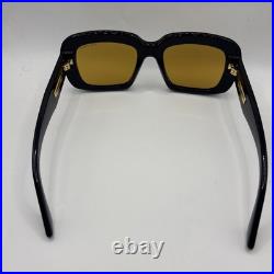 Tom Ford Icon Collection Sunglasses TF1330 01E Black Frame Yellow Lens Authentic
