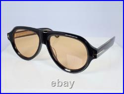 Tom Ford Icon TF1225 01E 59mm Aviator Sunglasses in Black with Brown Lens