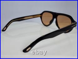 Tom Ford Icon TF1225 01E 59mm Aviator Sunglasses in Black with Brown Lens
