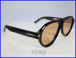 Tom Ford Icon TF1225 01E 59mm Aviator Sunglasses in Black with Brown Lens