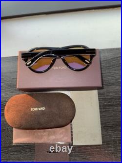 Tom Ford Icon TF1225 Pilot Sunglasses Black And Yellow Lenses