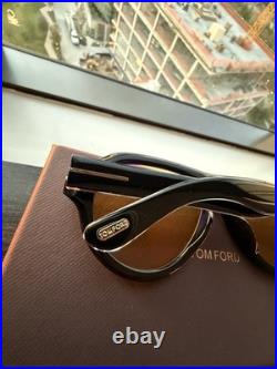 Tom Ford Icon TF1225 Pilot Sunglasses Black And Yellow Lenses