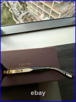 Tom Ford Icon TF1225 Pilot Sunglasses Black And Yellow Lenses