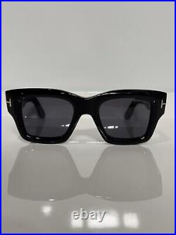 Tom Ford Ilias TF1154 Eco 01A Black Chunky Acetate Bold Sunglasses 50mm