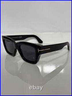 Tom Ford Ilias TF1154 Eco 01A Black Chunky Acetate Bold Sunglasses 50mm