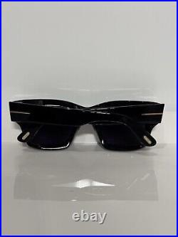 Tom Ford Ilias TF1154 Eco 01A Black Chunky Acetate Bold Sunglasses 50mm