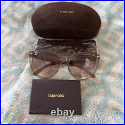 Tom Ford Isabella-0 Tf915 45g Peach Pink Gradient Authentic Sunglasses Wcase
