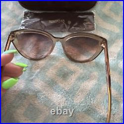 Tom Ford Isabella-0 Tf915 45g Peach Pink Gradient Authentic Sunglasses Wcase