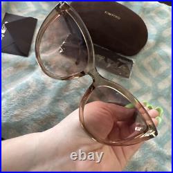 Tom Ford Isabella-0 Tf915 45g Peach Pink Gradient Authentic Sunglasses Wcase