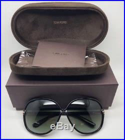 Tom Ford Islay TF 224 01F Black Gray Gradient Lens Oversized Sunglasses
