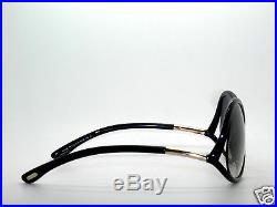 Tom Ford Ivanna Tf372 Shiny Black/gray Gradient 01b Sunglasses New