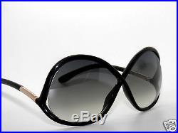 Tom Ford Ivanna Tf372 Shiny Black/gray Gradient 01b Sunglasses New