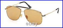 Tom Ford JADEN FT 1017 GOLD/YELLOW BROWN 60/12/145 unisex Sunglasses