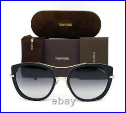 Tom Ford JOEY FT0760 01B Shiny Black / Gradient Smoke 58mm Sunglasses TF0760