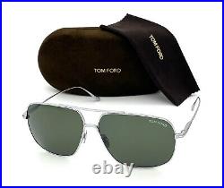 Tom Ford JOHN FT0746 16N Palladium / Green 62mm Sunglasses TF0746