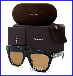 Tom Ford JULIE FT0865 05E Black Havana / Brown 52mm Sunglasses TF0865