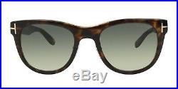 Tom Ford Jack Unisex Sunglasses Dark Havana Torte Green Gradient Ft 0045 52p