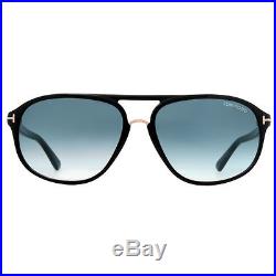 Tom Ford Jacob TF447 01P Black/Blue Gradient Aviator Sunglasses