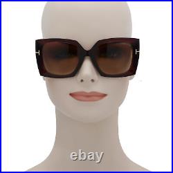 Tom Ford Jacquetta Shiny & Gradient Bordeaux Square Sunglasses FT0921-5469T