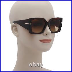 Tom Ford Jacquetta Shiny & Gradient Bordeaux Square Sunglasses FT0921-5469T