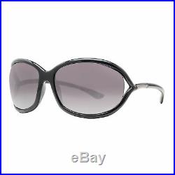 Tom Ford Jennifer TF 8 01B Black Gray Gradient Women's Soft Square Sunglasses