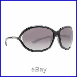 Tom Ford Jennifer TF 8 01B Black Gray Gradient Women's Soft Square Sunglasses