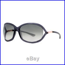 Tom Ford Jennifer TF 8 0B5 Transparent Dark Grey Women's Soft Square Sunglasses