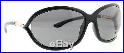 Tom Ford Jennifer TF008 01D Black Polarized Womens Soft Square Sunglasses