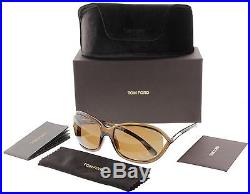 Tom Ford Jennifer TF8 48H Brown Polarized Women's Soft Square Sunglasses