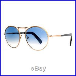 Tom Ford Jessie TF 449 37W Matte Gold Blue Gradient Sunglasses