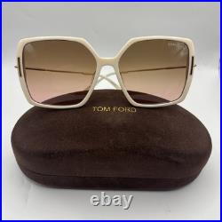 Tom Ford Joanna Butterfly Sunglasses TF1039 25F Ivory 59mm FT1039