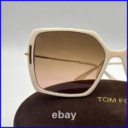 Tom Ford Joanna Butterfly Sunglasses TF1039 25F Ivory 59mm FT1039