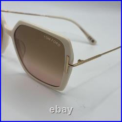 Tom Ford Joanna Butterfly Sunglasses TF1039 25F Ivory 59mm FT1039