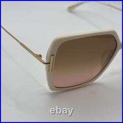 Tom Ford Joanna Butterfly Sunglasses TF1039 25F Ivory 59mm FT1039