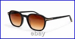 Tom Ford Joey Sunglasses FT1301 Black/Brown Gradient 51-20-145mm With Case New